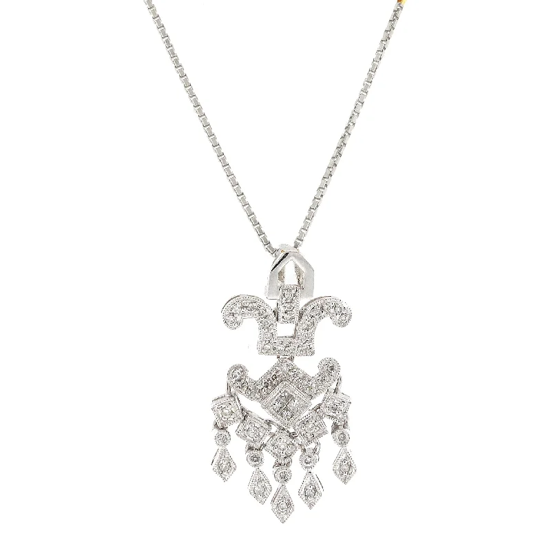 Stunning Statement Jewelry, Unbeatable Discounts Art Deco Style Diamond Pendant