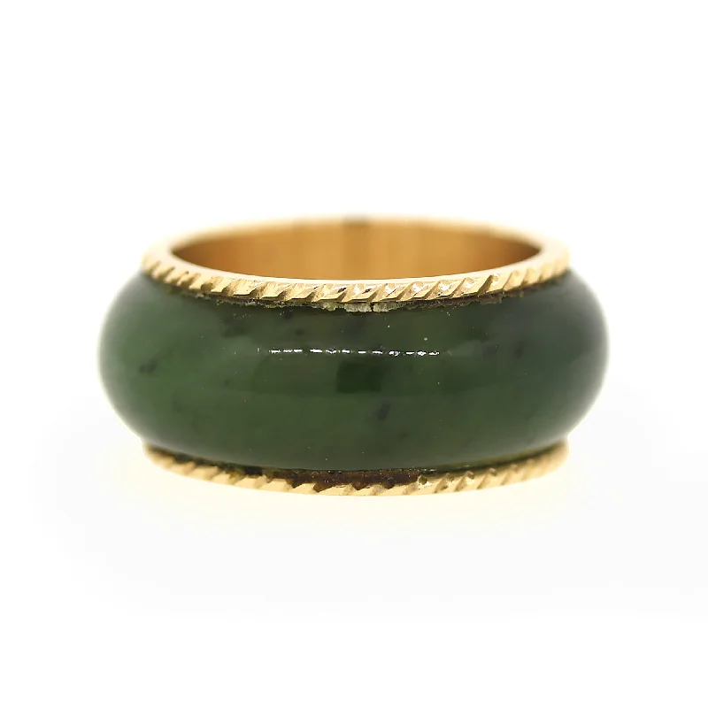 Luxury Jewelry Clearance – Shop Premium Styles Now Green Jade & 14k Gold Band
