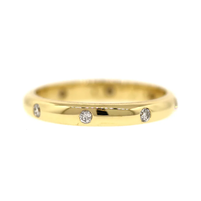 Chic And Stylish Jewelry At Exclusive Prices 18k Gold Burnished Diamond Band