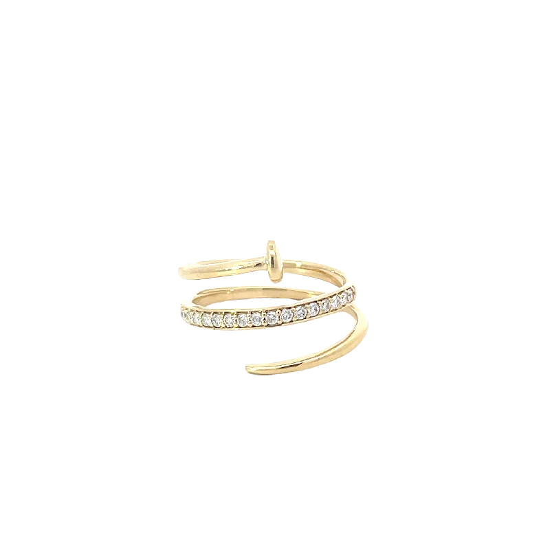 Exclusive Gemstone Jewelry Markdowns – Shop Now 14 Karat Yellow Gold Diamond Nail Ring Exclusive Gemstone Jewelry Markdowns – Shop Now 14 Karat Yellow Gold Diamond Nail Ring