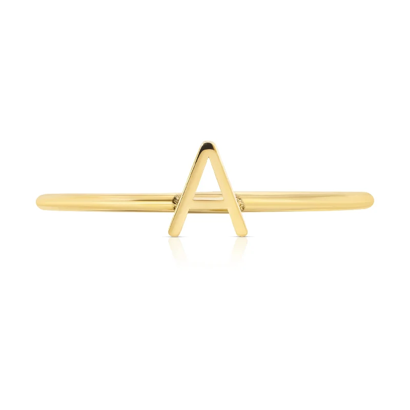 Seasonal Jewelry Deals – Elevate Your Style 14K Gold Letter Ring