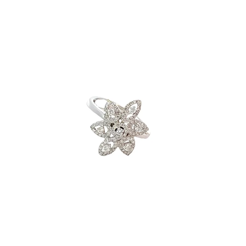 Unmissable Jewelry Clearance – Final Reductions 18 Karat White Gold Diamond Flower Convertable Ring Unmissable Jewelry Clearance – Final Reductions 18 Karat White Gold Diamond Flower Convertable Ring