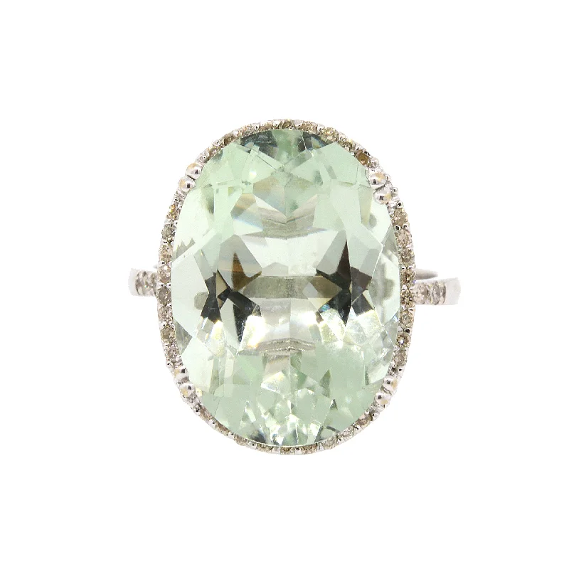 Grab Your Dream Jewelry At The Lowest Prices Green Aquamarine & Diamond Ring in 14k Gold Grab Your Dream Jewelry At The Lowest Prices Green Aquamarine & Diamond Ring in 14k Gold