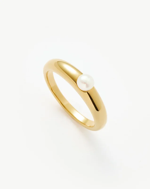 Exclusive Online Jewelry Sale – Don't Wait Button Pearl Classic Stacking Ring | 18ct Gold Vermeil/Pearl Exclusive Online Jewelry Sale – Don't Wait Button Pearl Classic Stacking Ring | 18ct Gold Vermeil/Pearl
