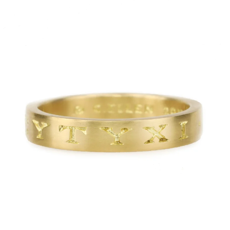 Last Chance To Grab Your Favorite Jewelry At A Discount 20K Gold Engraved Ring in Ancient Greek Last Chance To Grab Your Favorite Jewelry At A Discount 20K Gold Engraved Ring in Ancient Greek