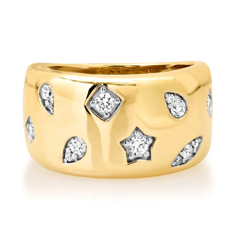 Affordable Glamour – Premium Jewelry For Less Chubby Multi Shape Diamond Barrel Ring Affordable Glamour – Premium Jewelry For Less Chubby Multi Shape Diamond Barrel Ring