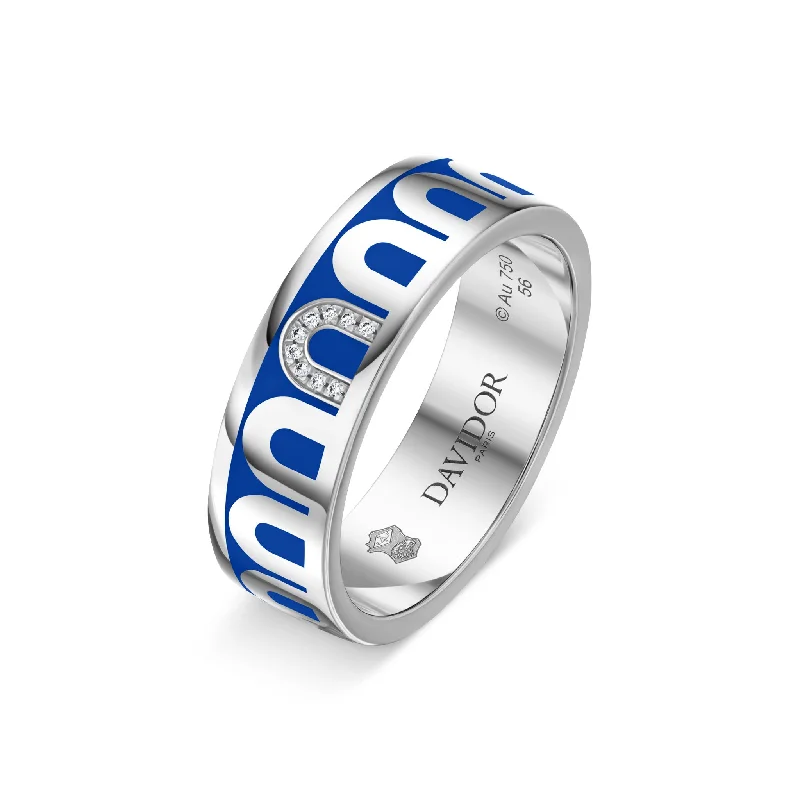 Celebrate With Sparkle – Jewelry Sale Now Live L’Arc de DAVIDOR Ring MM, 18k White Gold with Riviera Lacquered Ceramic and Porta Simple Diamonds Celebrate With Sparkle – Jewelry Sale Now Live L’Arc de DAVIDOR Ring MM, 18k White Gold with Riviera Lacquered Ceramic and Porta Simple Diamonds