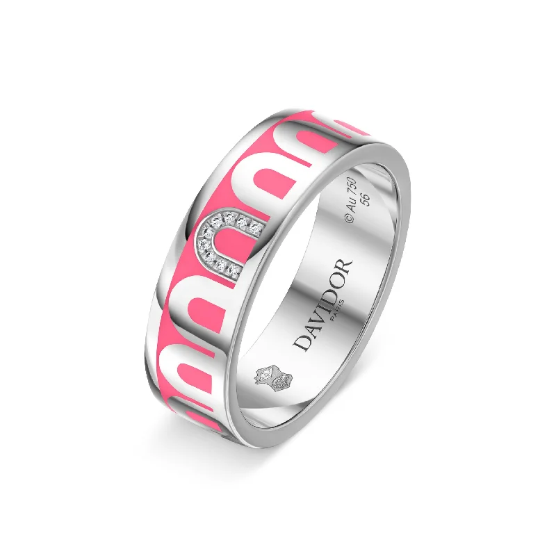 Save On Luxury Jewelry Pieces – Limited-Time Offers L’Arc de DAVIDOR Ring MM, 18k White Gold with May Rose Lacquered Ceramic and Porta Simple Diamonds Save On Luxury Jewelry Pieces – Limited-Time Offers L’Arc de DAVIDOR Ring MM, 18k White Gold with May Rose Lacquered Ceramic and Porta Simple Diamonds