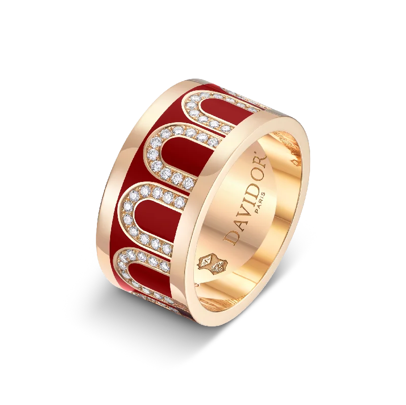 Sparkle For Less – Shop Our Limited-Time Jewelry Deals L'Arc de DAVIDOR Ring GM, 18k Rose Gold with Davidor Bordeaux Lacquered Ceramic and Arcade Diamonds Sparkle For Less – Shop Our Limited-Time Jewelry Deals L'Arc de DAVIDOR Ring GM, 18k Rose Gold with Davidor Bordeaux Lacquered Ceramic and Arcade Diamonds