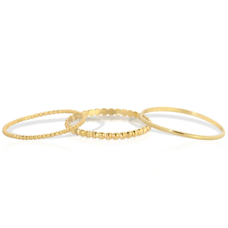Shop Dazzling Jewelry At The Best Prices Delicate Trio Stacking Rings