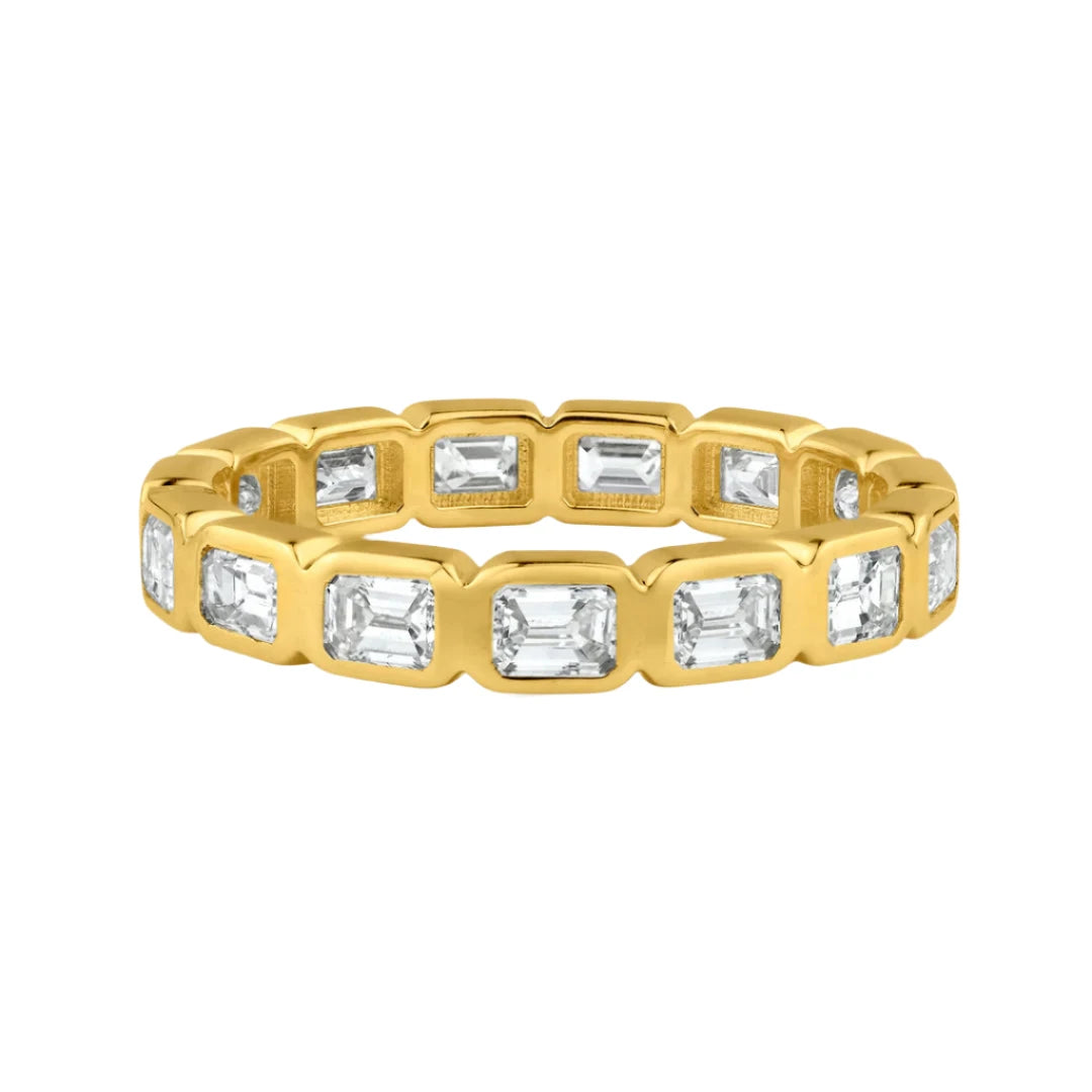 Limited-Time Offer On Elegant Jewelry Pieces Diamond Emerald Cut Bezel Set Eternity Band Ring Limited-Time Offer On Elegant Jewelry Pieces Diamond Emerald Cut Bezel Set Eternity Band Ring