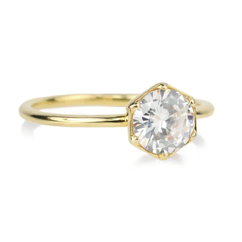 Fine Jewelry, Limited-Time Offers Available "Selene" Hexagonal Diamond Ring Mount