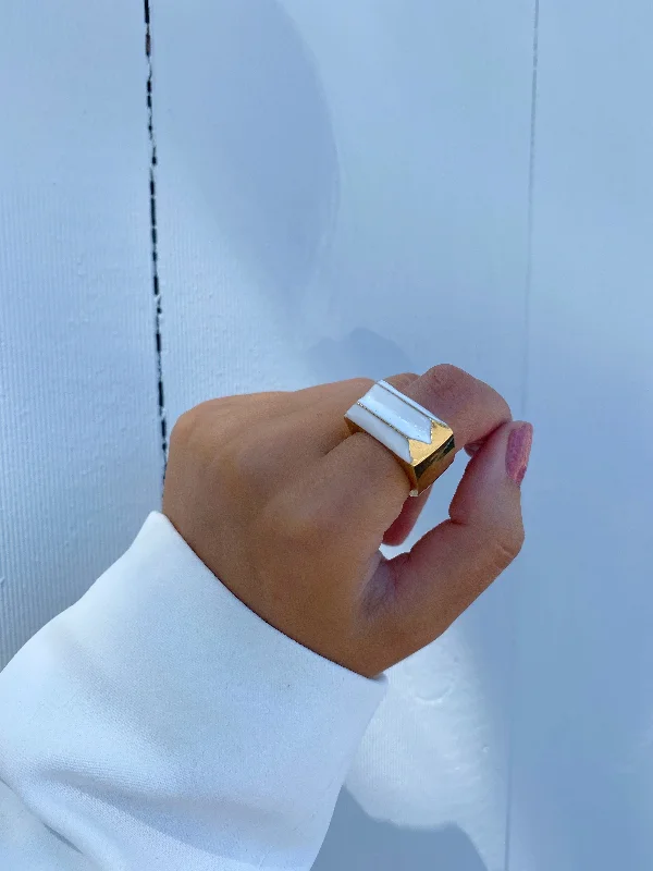 Shop Jewelry That Shines Without The High Price SHASHA Enamel Stack Ring