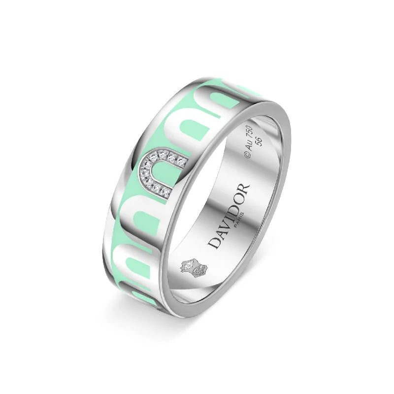 Buy More, Save More – Special Jewelry Discounts L’Arc de DAVIDOR Ring MM, 18k White Gold with Palm Beach Lacquered Ceramic and Porta Simple Diamonds Buy More, Save More – Special Jewelry Discounts L’Arc de DAVIDOR Ring MM, 18k White Gold with Palm Beach Lacquered Ceramic and Porta Simple Diamonds