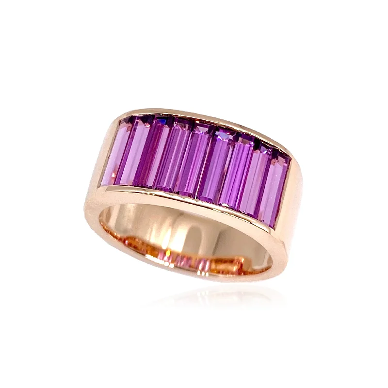 Limited-Time Jewelry Sale – Elegant Styles At Less Large Baguette Purple Garnet or White Topaz Stacker Ring Limited-Time Jewelry Sale – Elegant Styles At Less Large Baguette Purple Garnet or White Topaz Stacker Ring