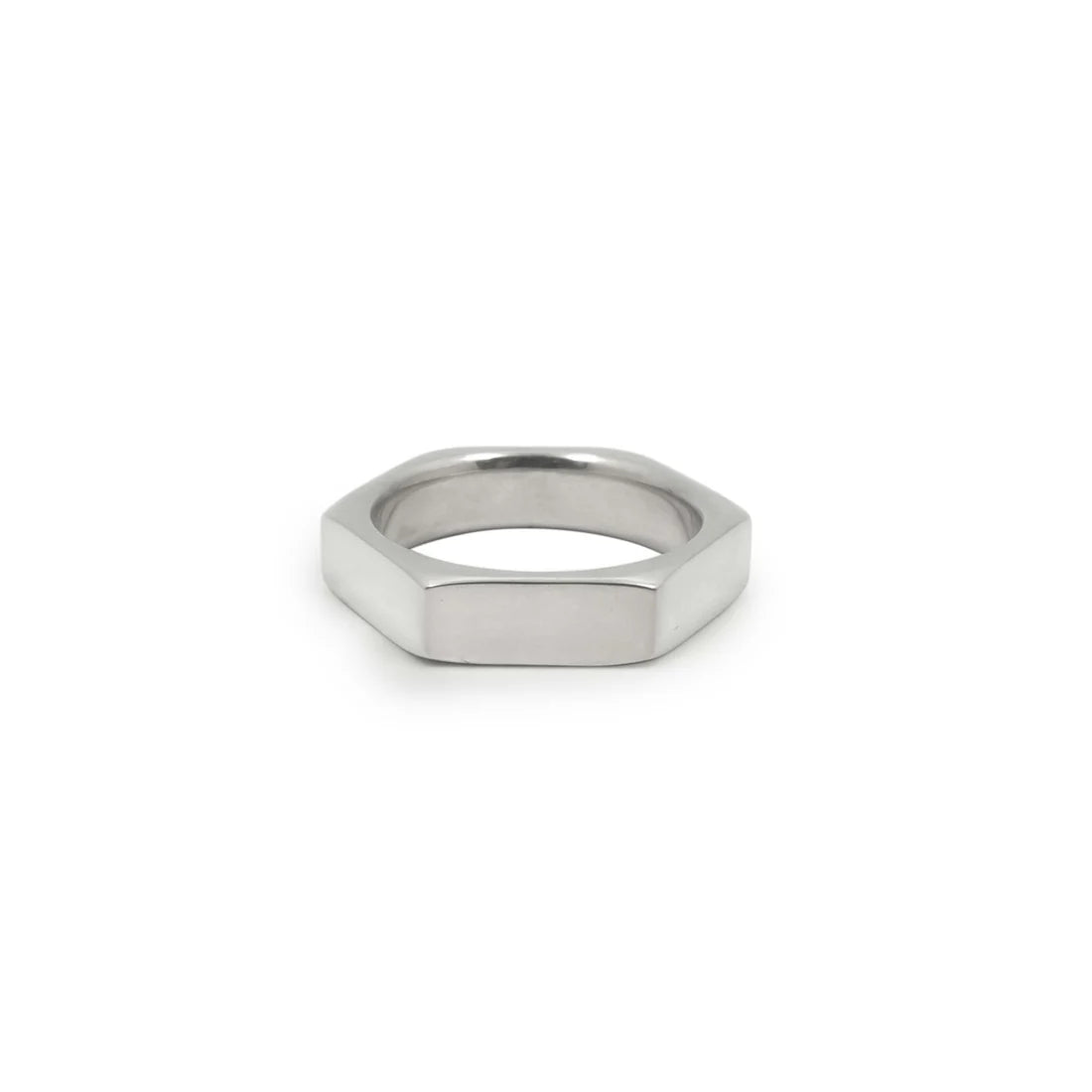 Jewelry Clearance – Final Chance To Save Big Medium Hex Ring - Sterling Silver