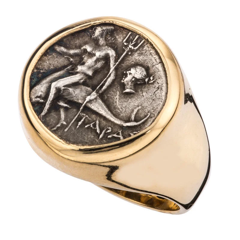 Handcrafted Beauty At Affordable Prices Men's Ancient, Authentic Taras Coin Ring