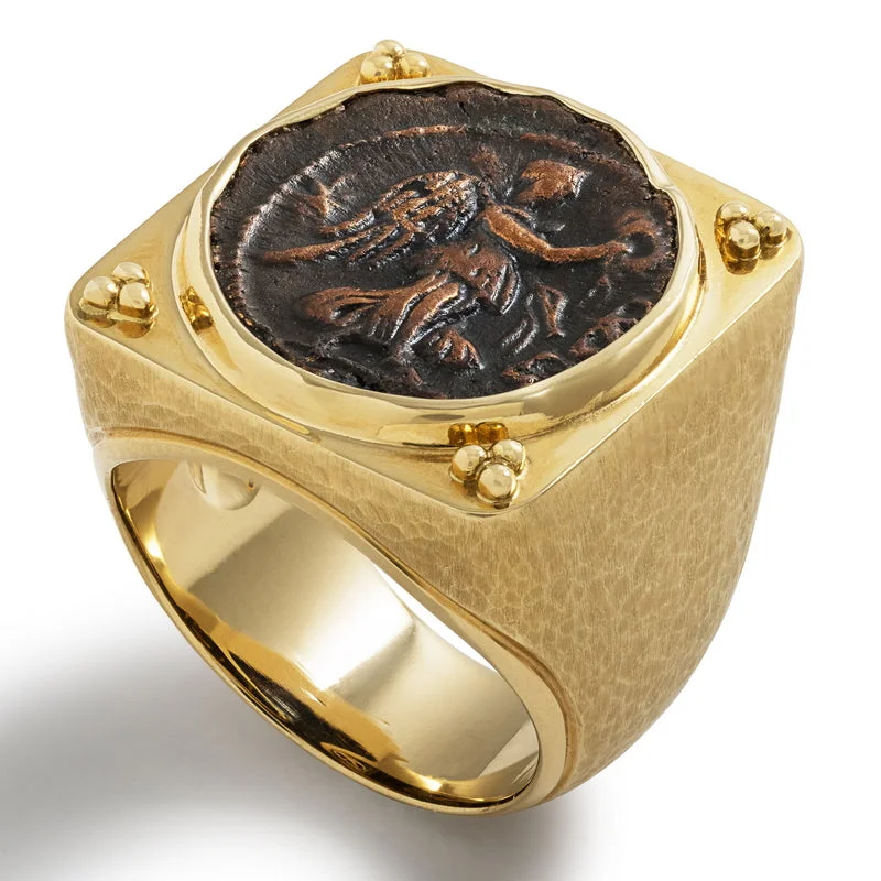 Personalized Engraved Jewelry For Meaningful Gifts Men's Ancient, Authentic Victory Coin Ring Personalized Engraved Jewelry For Meaningful Gifts Men's Ancient, Authentic Victory Coin Ring