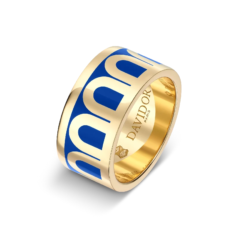 Jewelry Clearance – Final Chance To Save Big L'Arc de DAVIDOR Ring GM, 18k Yellow Gold with Riviera Lacquered Ceramic Jewelry Clearance – Final Chance To Save Big L'Arc de DAVIDOR Ring GM, 18k Yellow Gold with Riviera Lacquered Ceramic