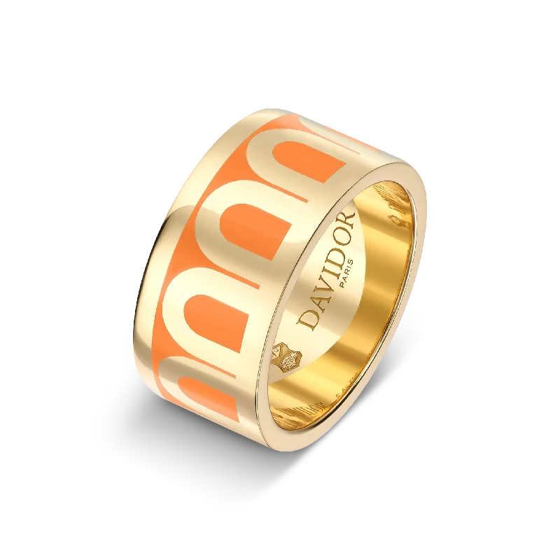 Grab Your Favorite Jewelry At The Lowest Prices L'Arc de DAVIDOR Ring GM, 18k Yellow Gold with Zeste Lacquered Ceramic Grab Your Favorite Jewelry At The Lowest Prices L'Arc de DAVIDOR Ring GM, 18k Yellow Gold with Zeste Lacquered Ceramic