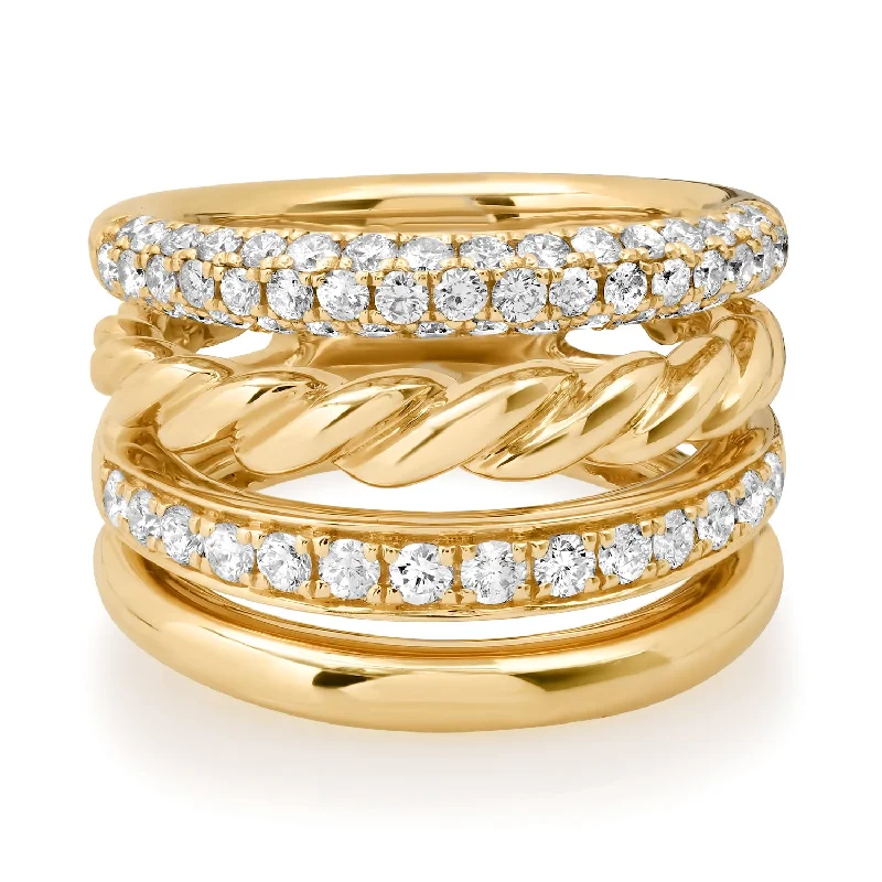 Everyday Jewelry Essentials Now On Sale Piece of Everything Twisted Diamond Pave Stacking Statement Ring Everyday Jewelry Essentials Now On Sale Piece of Everything Twisted Diamond Pave Stacking Statement Ring