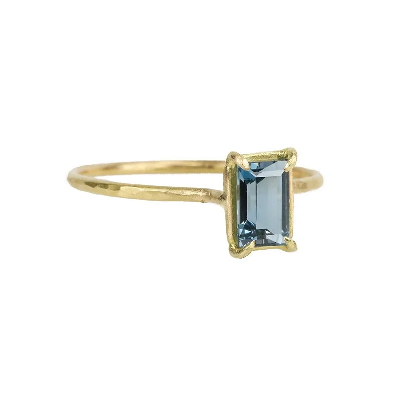 Bohemian-Inspired Jewelry For Free-Spirited Fashion London Blue Topaz Baguette "Mini Gem" Ring Bohemian-Inspired Jewelry For Free-Spirited Fashion London Blue Topaz Baguette "Mini Gem" Ring