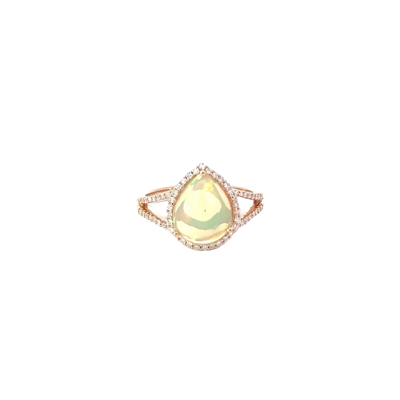 Bestselling Jewelry At Special Promotional Rates Rose Gold Halo Split Band Opal Ring Bestselling Jewelry At Special Promotional Rates Rose Gold Halo Split Band Opal Ring