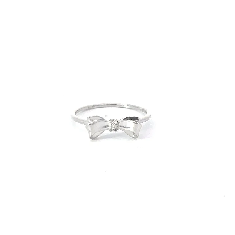 Unmissable Jewelry Sale – Shop Before It's Too Late White Gold Diamond Bow Ring