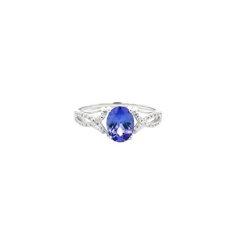 Shop Elegant Jewelry At Unbeatable Prices White Gold Diamond Tanzanite Ring