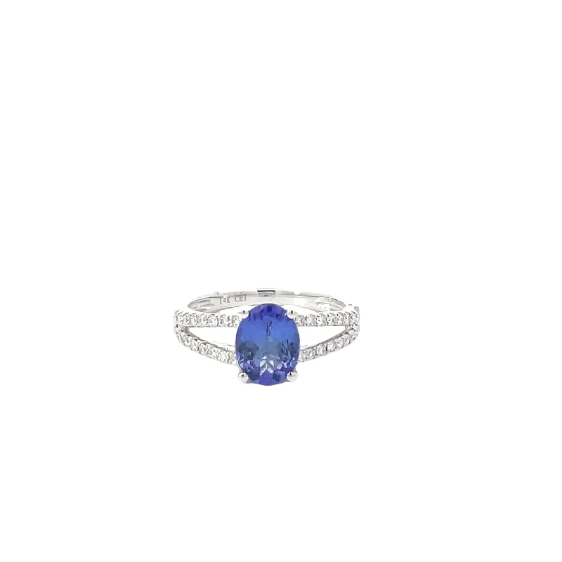 Grab Stylish Jewelry Before The Sale Ends White Gold Tanzanite Ring
