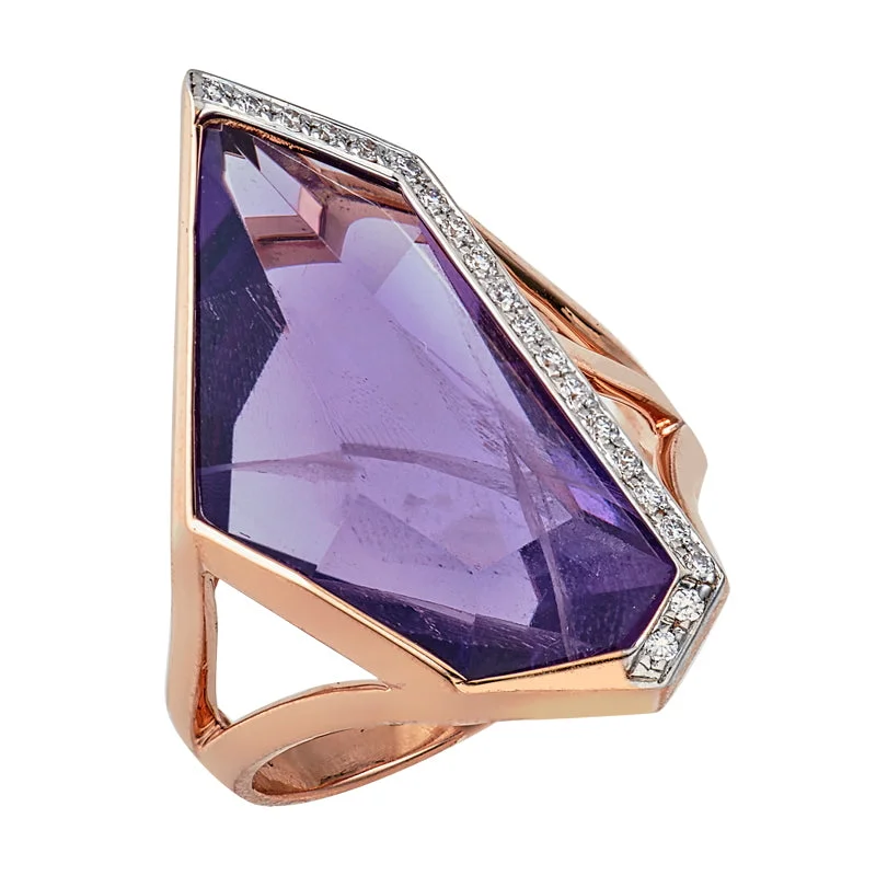 Luxury Jewelry Sale – Elegant Styles At Unbeatable Prices Women’s Mirror Cut Amethyst and Diamond Ring Luxury Jewelry Sale – Elegant Styles At Unbeatable Prices Women’s Mirror Cut Amethyst and Diamond Ring