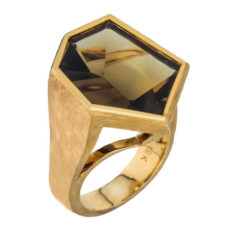 Limited-Time Offer On Premium Jewelry Collections Women’s Mirror Cut Citrine Ring
