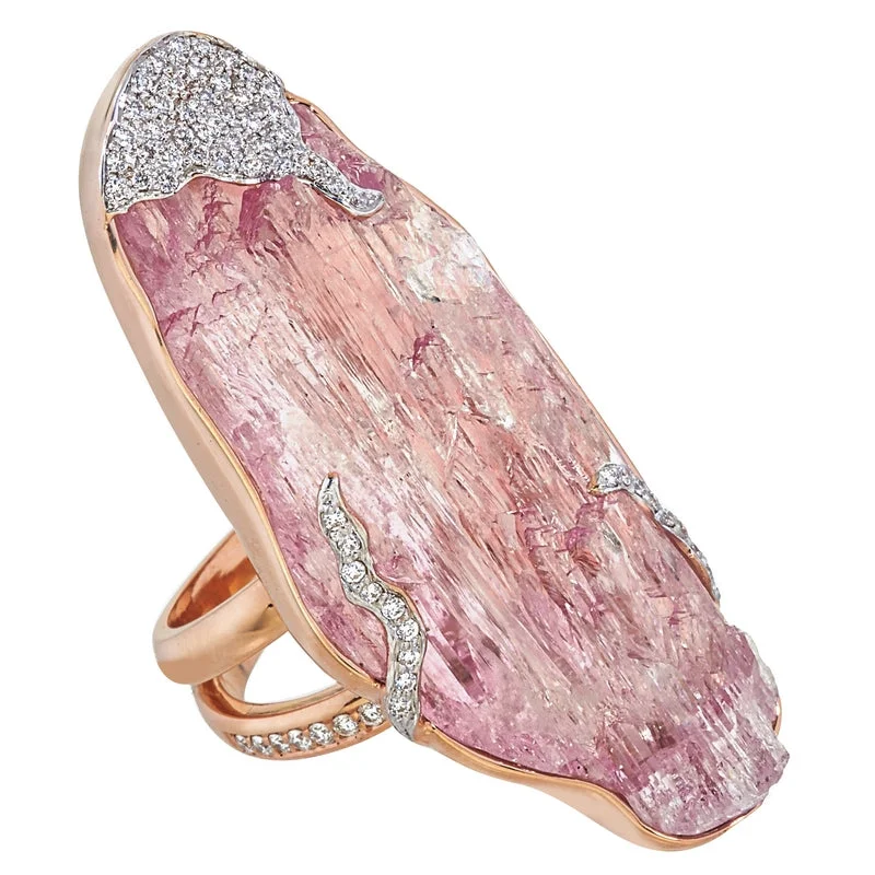 Personalized Jewelry Sale – Unique Pieces At Great Prices Women’s Raw Kunzite and Diamond Ring Personalized Jewelry Sale – Unique Pieces At Great Prices Women’s Raw Kunzite and Diamond Ring