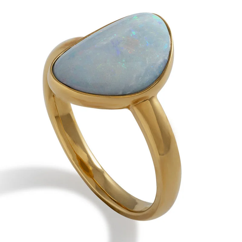 Sparkle On A Budget – Fine Jewelry For Less Women's Australian Opal Doublet Ring