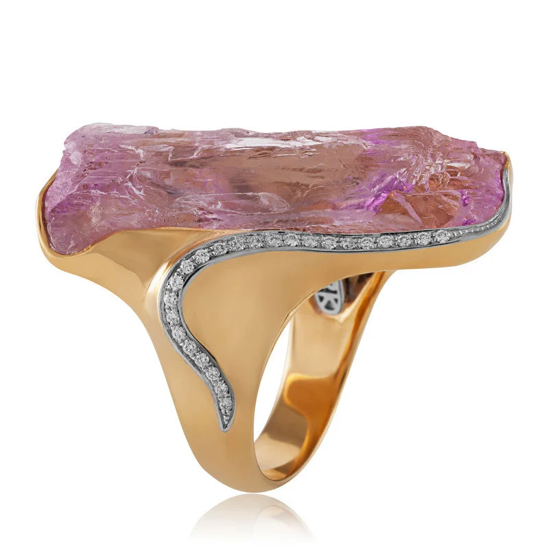 Unique Jewelry For Less – Shop The Sale Now Women's Kunzite and Diamond Ring