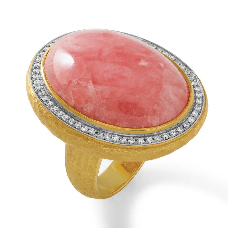 Make Every Moment Shine – Jewelry Discounts Available Women's Rhodochrosite and Diamond Ring Make Every Moment Shine – Jewelry Discounts Available Women's Rhodochrosite and Diamond Ring