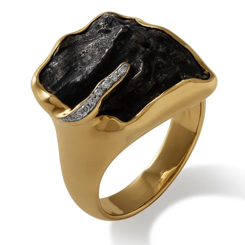 Jewelry Deals That Outshine The Rest Women's Sikhote-Alin Meteorite and Diamond Ring Jewelry Deals That Outshine The Rest Women's Sikhote-Alin Meteorite and Diamond Ring