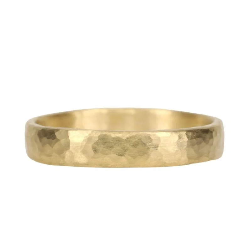 Exclusive Jewelry Discounts – Shop Now For Savings Gold Hammered 4mm Men's Band
