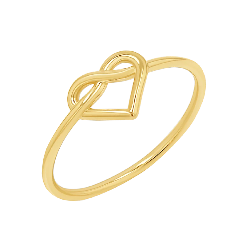 Elegant Rose Gold Jewelry For A Stylish Touch Heart Love Knot Ring
