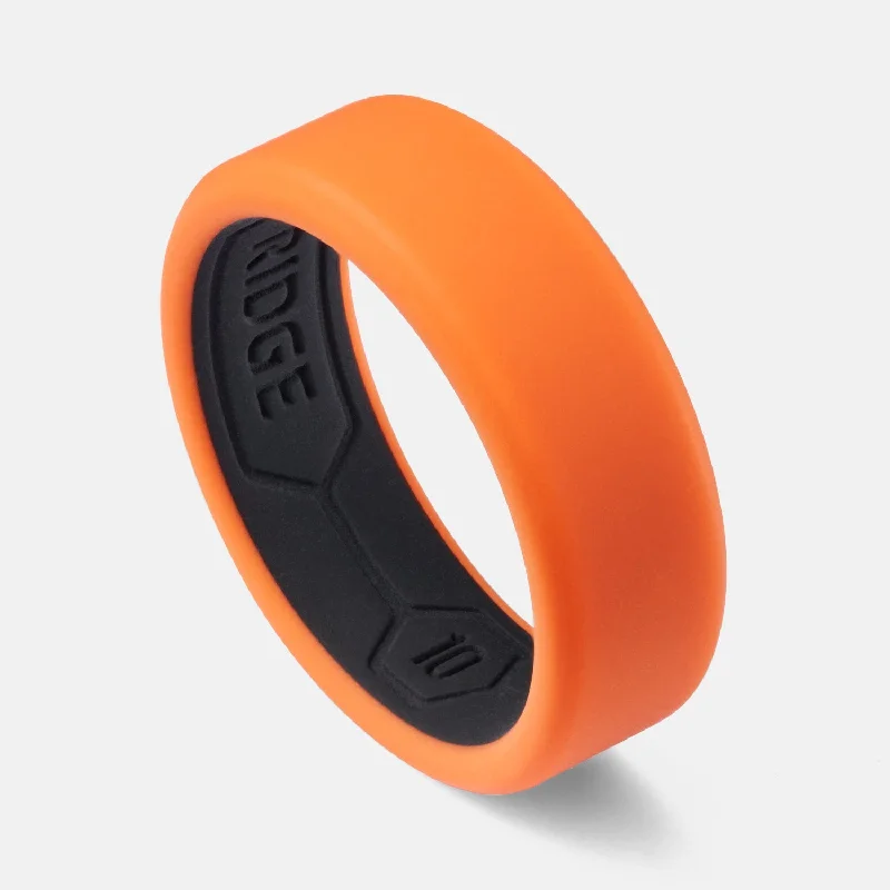 Unique Jewelry Designs Now At Discounted Rates Ridge 8mm Silicone Ring Set - Basecamp Orange Unique Jewelry Designs Now At Discounted Rates Ridge 8mm Silicone Ring Set - Basecamp Orange