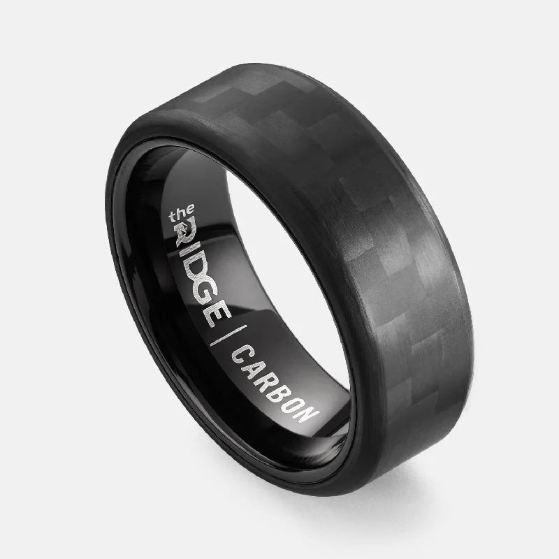 Exclusive Online Discounts On Stylish Jewelry Ridge 8mm Beveled Ring Set - Carbon Fiber 3k Exclusive Online Discounts On Stylish Jewelry Ridge 8mm Beveled Ring Set - Carbon Fiber 3k