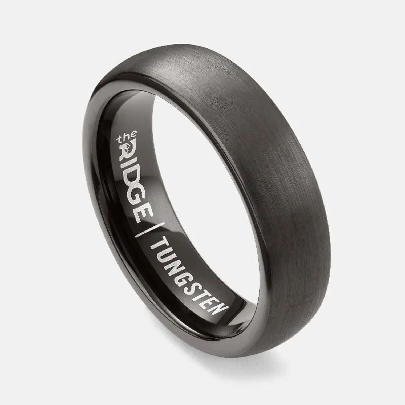 Don't Miss Out On Bestselling Jewelry At Special Prices Ridge 6mm Rounded Ring Set - Gunmetal Don't Miss Out On Bestselling Jewelry At Special Prices Ridge 6mm Rounded Ring Set - Gunmetal