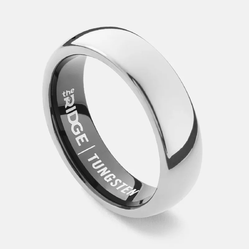 Everyday Jewelry Essentials Now On Sale Ridge 6mm Rounded Ring Set - Platinum