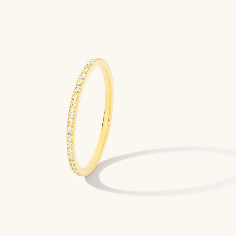 Dainty Floral Jewelry For Feminine Elegance Fine Eternity Band Ring