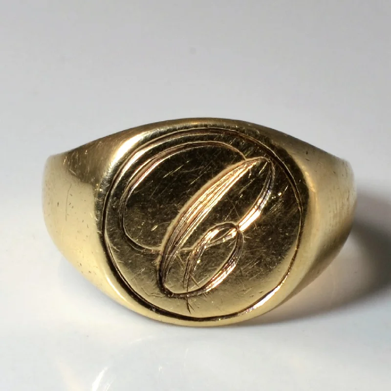 Final Call For Exquisite Jewelry At Reduced Rates Yellow Gold Initial 'C' Signet Ring | SZ 9.5 | Final Call For Exquisite Jewelry At Reduced Rates Yellow Gold Initial 'C' Signet Ring | SZ 9.5 |