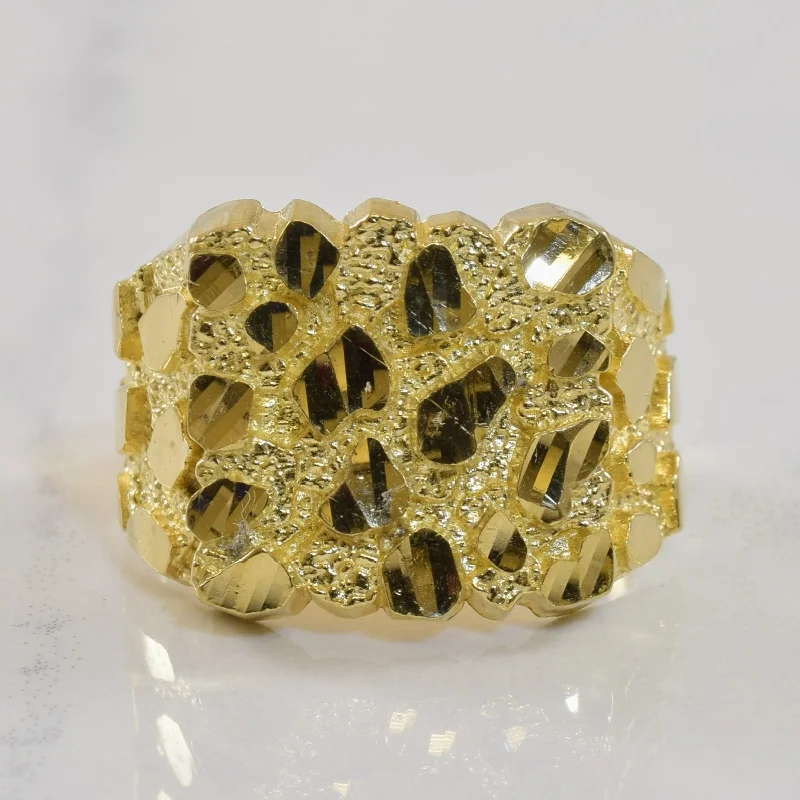 Modern Jewelry At Exclusive Discounts – Shop Today Yellow Gold Nugget Textured Ring | SZ 8.25 | Modern Jewelry At Exclusive Discounts – Shop Today Yellow Gold Nugget Textured Ring | SZ 8.25 |