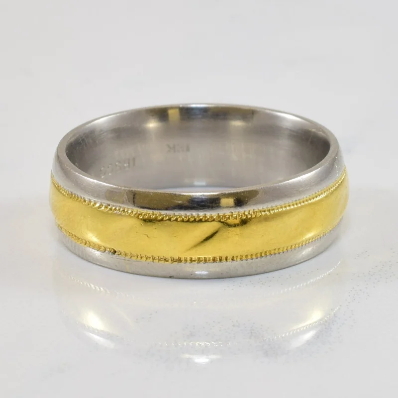 Discounted Luxury Jewelry – Shine Without The Splurge Yellow Gold & Platinum Band | SZ 9.5 | Discounted Luxury Jewelry – Shine Without The Splurge Yellow Gold & Platinum Band | SZ 9.5 |