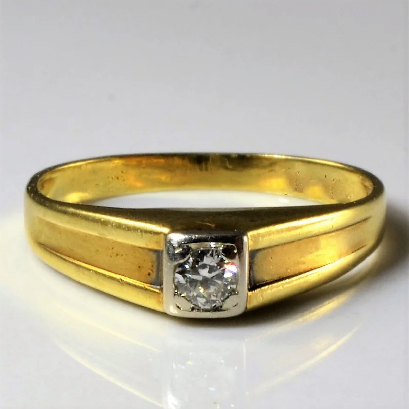 Affordable Glamour – Premium Jewelry For Less Square Set Solitaire Diamond Ring | 0.10ct | SZ 6.25 |