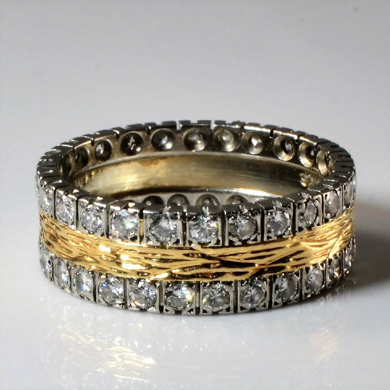 Flash Jewelry Sale – Get Stunning Pieces At Low Prices 'Birks' Two Tone Diamond Eternity Band | 1.25ctw | SZ 7.25 | Flash Jewelry Sale – Get Stunning Pieces At Low Prices 'Birks' Two Tone Diamond Eternity Band | 1.25ctw | SZ 7.25 |