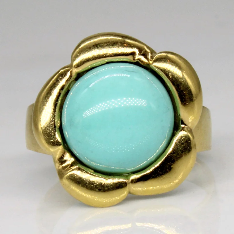 Fashion-Forward Jewelry At Incredible Prices Dyed Blue Howlite Flower Ring | 3.00ct | SZ 6 | Fashion-Forward Jewelry At Incredible Prices Dyed Blue Howlite Flower Ring | 3.00ct | SZ 6 |
